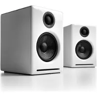 Audioengine A2+ Wireless - Højttalere - trådløs - Bluetooth - USB - 30 Watt (Total) - 2-vejs - højglans hvid