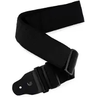 D'Addario 75B000 3 Inch Wide Bass Guitar Strap Black