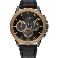 Tommy Hilfiger Herreur 1791893 Harley Sort/Læder Ø46 mm