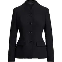 Ralph Lauren Lauren Ralph Laurentil kvinder. 200B24032002 Americaner i uldcrepe og sort elastik (44), Casual, Bomuld, Klassisk