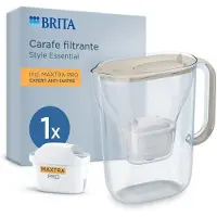Brita Style Essential vandfilterkande beige / filterkande med MAXTRA PRO Expert-filter / vandkande med filter 2,4 liter