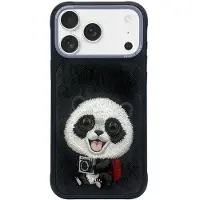 Nimmy Big Eyed Pet 2.0 Panda-etui til iPhone 17 Pro - sort