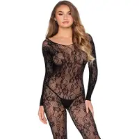 Leg avenue Lace Lingerie Bodystocking Black