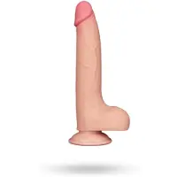 Vuxen Sliding-Skin Dual Layer Dildo 20 cm