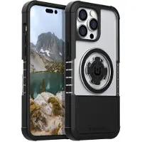 Rokform - iPhone 14 Pro Max Case Crystal Series Dual Magnet MagSafe kompatibel Clear Apple Case iPhone -dækning med Roklock Twist Lock Slim Magn
