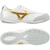 Mizuno Morelia Sala Pro TF Bright Gold - Hvid/Guld/Sølv - Turf (TF), størrelse 45