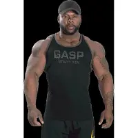 Gasp Ribbed T-Back, Black - M