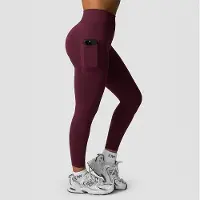 ICANIWILL Define Seamless Pocket Tights, Dark Mahogany