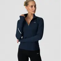 ICANIWILL Everyday Langærmet Stribet 1/4 Zip Blå