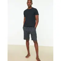 Trendyol Pyjamas kort navy / hvid