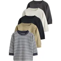 Next Shirts navy / antracit / khaki / sort / offwhite