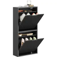SoBuy Klapbar skohylde Sort 50x19x100 cm