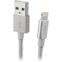 SBS TECABLEUSBIP589BS, 1 m, Lightning, USB A, Hanstik, Hanstik, Sølv