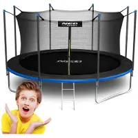 Neo-Sport 15 pėdų / 465 cm sodo batutas su vidiniu tinklu ir kopėčiomis „“