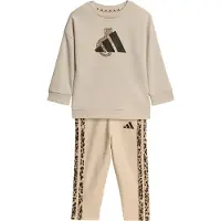 Adidas Sæt - Sweatshirt/Leggings - Crystal Linen/Mul - - 2 år (92) - Sweatsæt