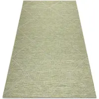 Rugsx Sisaltæppe SISAL fladvævet PATIO diamanter 3075 grøn / beige 117x170 cm