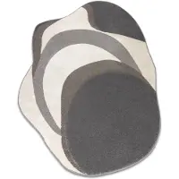 Rugsx DUNE 8083 SHAPE tæppe creme / grå – Abstraktion, struktur, uregelmæssig form 240x330 cm