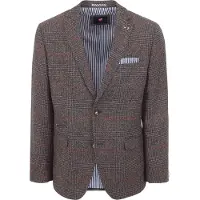 Suitable Heleen blazer i brun ternet Brun måle