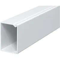 Obo Bettermann WDK Kabelkanal komplet Højde 30 mm, bredde 45 mm, L=2000 mm Hvid ral 9010 bly-fri plast. UV stabil for udendørs - (2 meter)