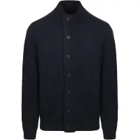 Barbour Patch Cardigan i Navy Mørkeblå Blå måle