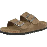 Birkenstock Birkenstocktil kvinder. 1032717 Sandaler i læder Arizona (smal pasform) brun (39), Fast, Ruskind, Ingen, Casual