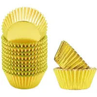 Semoic 500pcs Silver Foil Cupcake Liners for Baking Baking Cups Thick & Sturdy, Oil Resistance, Muffin Liners Paper B