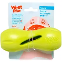 West Paw Zogoflex Qwizl Hundepuslespil godbidder - Interaktivt tyggeleget?j til hunde - Dispenserer k?ledyrsgodbidder - Bright-farvet hundeberige