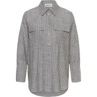 My Essential Wardrobe Bluse 'SkyeMW' grå / hvid