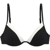 LASCANA Bikinioverdel sort / hvid