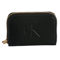 Calvin Klein Tegnebog 'Textured Logo Zip-around' sort
