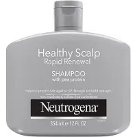 Neutrogena Sundt hovedbund Rapid Renewal Shampoo med ærteprotein UV -skadebeskyttelse for stærk sund hår Fragrance Gratis hvid 12 fl oz