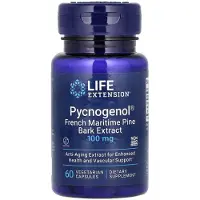 Life Extension , Pycnogenol, Fransk Maritime Granatbark Ekstrakt, 100 mg, 60 Vegetariske Kapsler