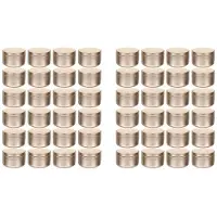 ISTOVO 48 Pcs Candle Jar Decorative Labels Empty Storage Tins Candle Tin Can Candlestick Holders Round Tin Containers, A