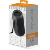 STREETZ Bluetooth højttaler 2x5W, sort S250-BLK Modsvarer: N/A