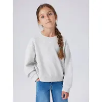 Name it Sweatshirt - Noos - NkfMille - Light Grey Melange - - 6 år (116) - Sweatshirt