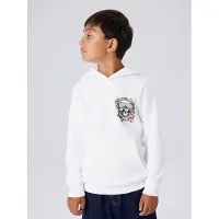 Name it Sweatshirt 'NKMBastian' blå / pastelorange / sort / hvid