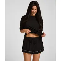 Hunkemoller Pyjamasbukser 'Essential' sort / hvid