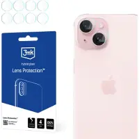 3MK iPhone 15 Hybrid Kamera Linse Hærdet Glas - 4 Stk.