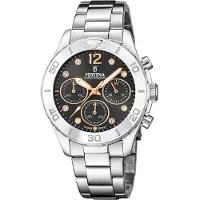 Festina Dameur F20603-6 Boyfriend Sort/Stål Ø39 mm