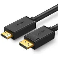 UGREEN ensrettet DisplayPort-til-HDMI-kabel, 4K, 30 Hz, 32 AWG, 1,5 m, sort (DP101 10239)