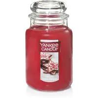 Yankee candle Frosty Gingerbread Duftende klassiker 22 oz stor krukke Enkelt Wick Candle Over 110 Hours of Burn Time | Feriegaver til alle
