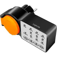 Logilink ET0015, Daglig/ugentlig timer, Sort, Orange, Digital, Knapper, Polykarbonat (PC), IP44