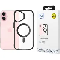3mk Protection 3mk Satin Armor MagCase med MagSafe til iPhone 16 – Gennemsigtig med sort ramme
