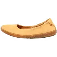 El naturalista El Naturalistatil kvinder. 253004F50005_024 Ballerinasko i læder N5300 Coral yellow (36), Fast, Ingen, Casual, Gul