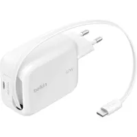 Belkin BoostCharge 67W USB-C with Retractable USB-C Wall Charger - PPS