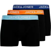 Jack & Jones Boksershorts 'JACTheodore' lyseblå / mørkeblå / orange / sort