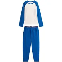 Tommy Hilfiger Underwear Pyjamas lang blå / hvid