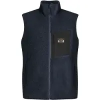 Lundhags Flok Wool Ms Pile Vest, mellemlag, herre, blå