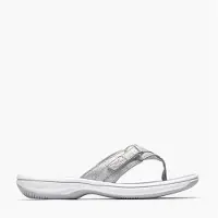 Clarks Dame Brinkley Sea flip flops Silver Metallic