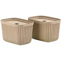 Zone Denmark Pulp opbevaringsboks 15x23 cm 2-pak Natural Brown